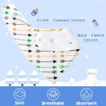 Zainpe 5Pcs Baby Bandana Cotton Drool Bibs Soft Absorbent Infant Bibs Saliva Towels - Image 3